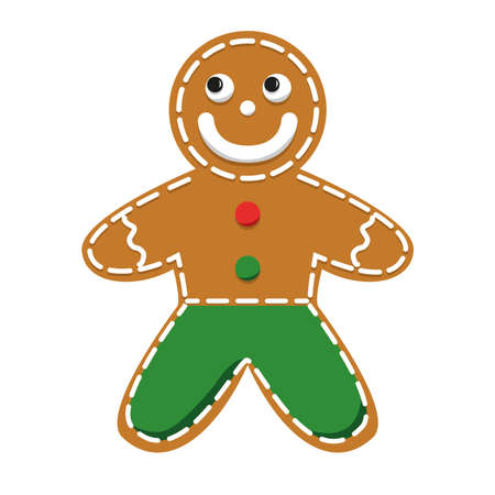 gingerbread man for holiday christmas decorのイラスト素材