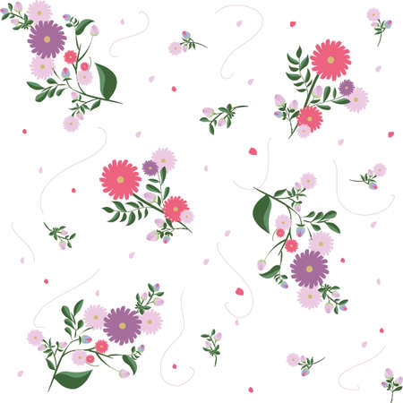 floral pattern backgroundのイラスト素材
