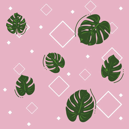 floral leaf tropical pattern for textile designのイラスト素材