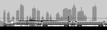 High speed train のイラスト素材