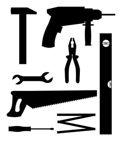 A set of home tools.のイラスト素材