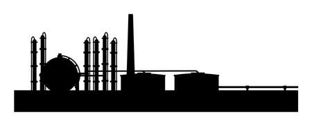 A illustraton of petroleum refineryのイラスト素材
