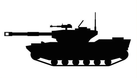 Tank silhouetteのイラスト素材