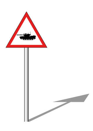 Tank warning signのイラスト素材