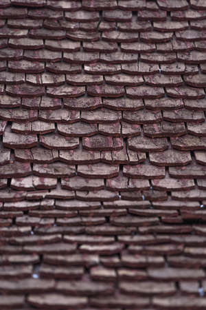 Old roof tiles texture. Roof tiles texture. Roof tiles background.の写真素材