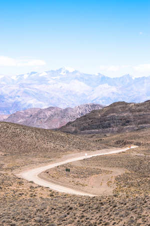 Hiking trail in the mountains of the Negev Desert in Israelの写真素材