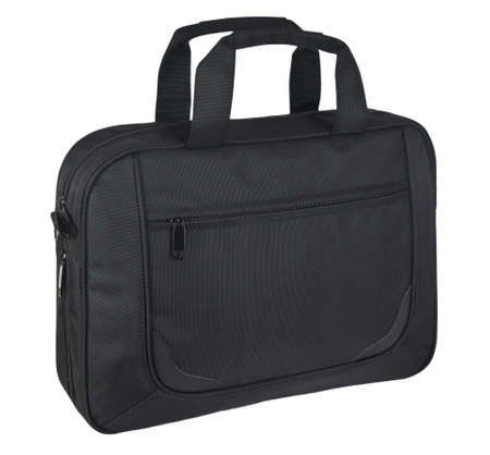 isolated black business bagの写真素材