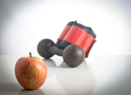 apple and work out objectsの写真素材