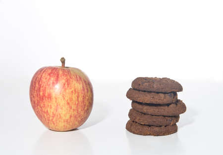 Apple and buscuitsの写真素材