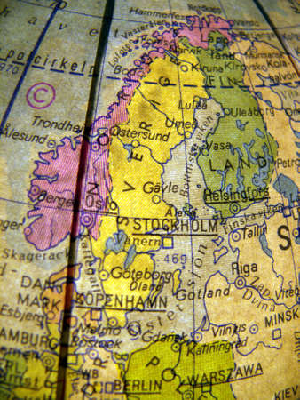 Map Of Scandinaviaの写真素材