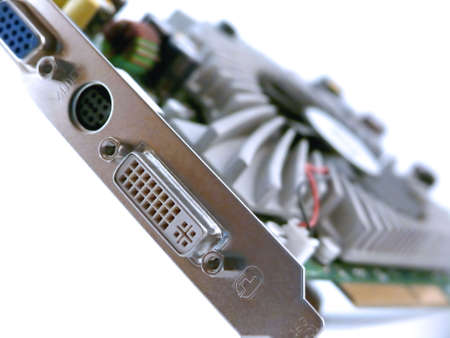 portrait of computer graphic cardの写真素材