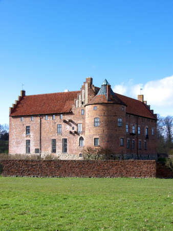 portrait of ancient castle in blue skyの写真素材