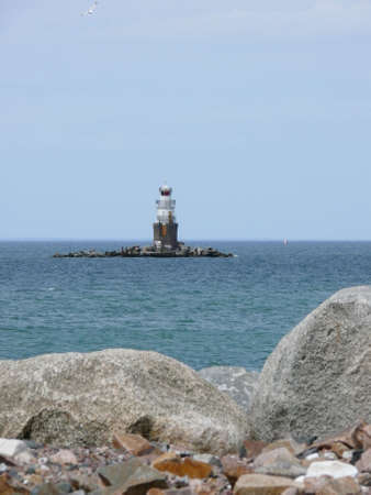 portrait of lighthouse landscape backgroundの写真素材