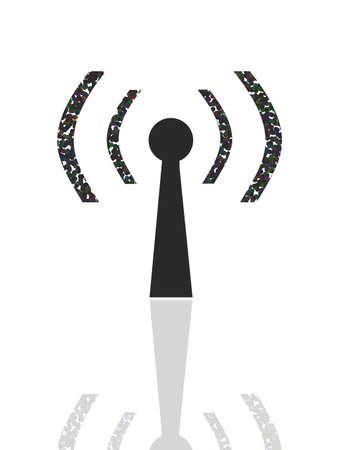 portrait of wireless 802.11 hot spot signの写真素材