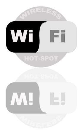 portrait of wireless 802.11 hot spot signの写真素材