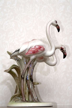 portrait of flamingo bird in homeの写真素材