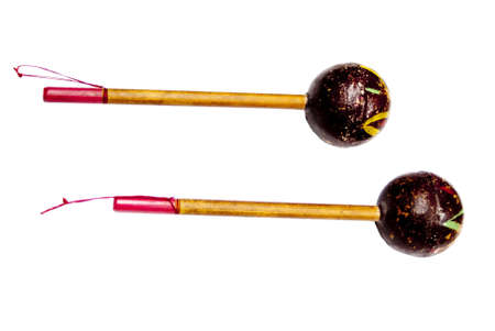 portrait of old fashion maracas musical instrumentの写真素材