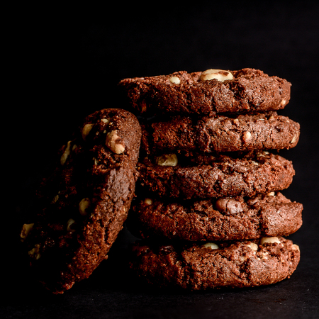 Cookies, chocolate, almonds, chestnut, biscuit, wafer, cookieの写真素材