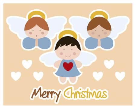 Christmas angelsのイラスト素材