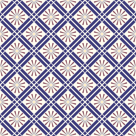 Seamless pattern. Abstract grid background. Modern stylish texture. Repeating elegant ornament with rhombus tiles.のイラスト素材
