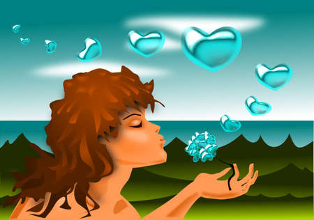 Dandelion love のイラスト素材