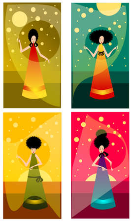 day.  illustration of a woman - an allegory of the day.のイラスト素材