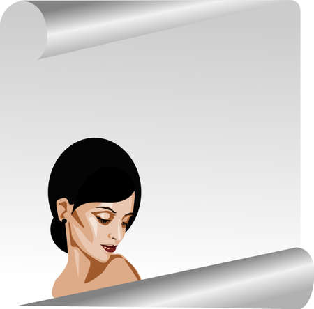 Illustration of a woman of letterのイラスト素材