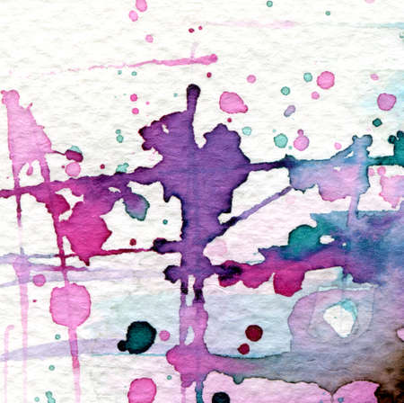 watercolor background with abstract landscapeの写真素材
