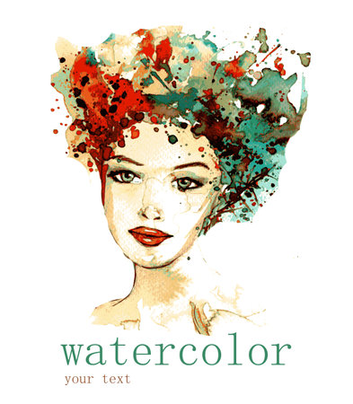 vector illustration watercolorのイラスト素材