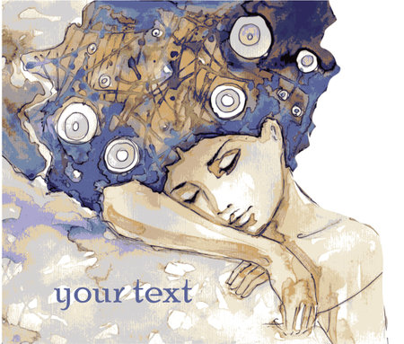 vector illustration watercolorのイラスト素材