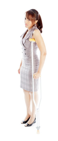 Indian business woman posing in studio isolated on a backgroundの写真素材