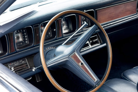 Close-up of details of vintage American Cars