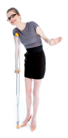 Attractive caucasian business woman in her 30 isolated on a white backgroundの写真素材
