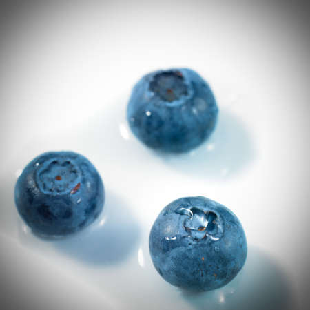 blueberries isolated on a white backgroundの写真素材