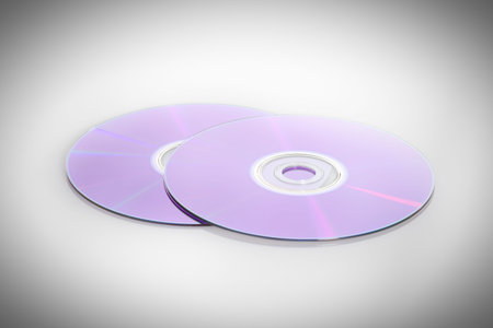 two dvd isolated on a white background