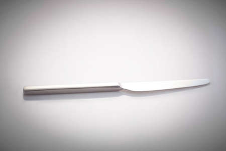 stainless knife isolated on a white backgroundの写真素材