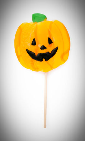 halloween lollipop isolated on a white backgroundの写真素材