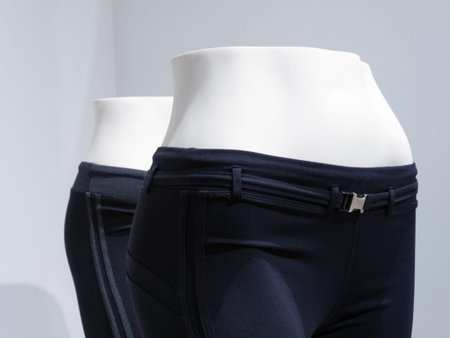 Mannequins wearing jeans in a clothing storeの写真素材