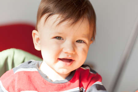 Portrait of a boy smilingの写真素材