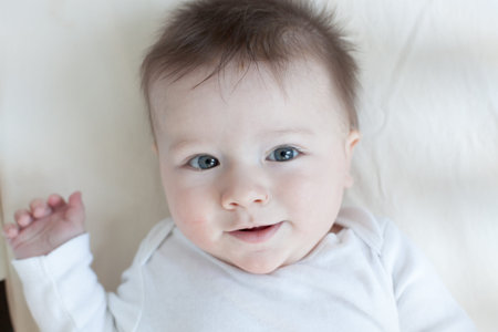 Close-up of a baby boy playing