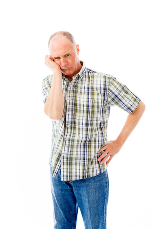 Senior man looking disappointedの写真素材