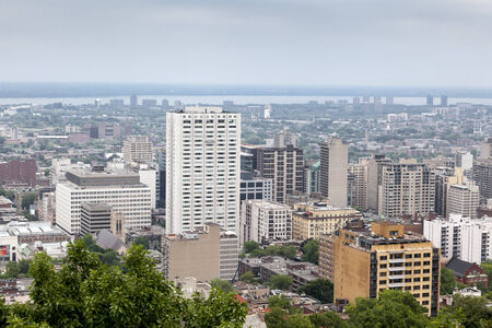 Skyscrapers in a city, Montreal, Quebec, Canada 2012-06-19 1:13:15 PMのeditorial素材