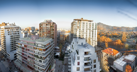Apartments in a city, Providencia, Santiago, Chile 2011-07-08 4:11:05 PMのeditorial素材