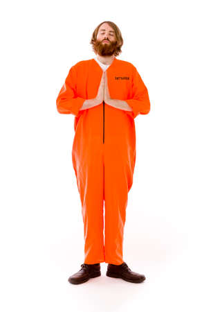 Model in studio isolated on white backgroundの写真素材