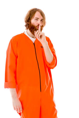 Model in studio isolated on white backgroundの写真素材