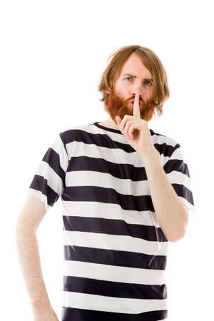 Model in studio isolated on white backgroundの写真素材