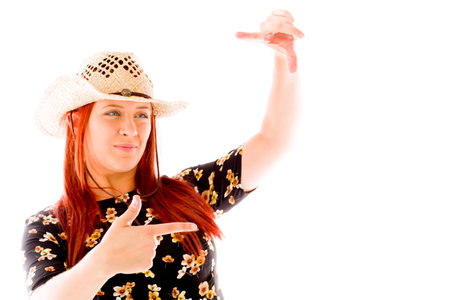 Female Model isolated on white backgroundの写真素材