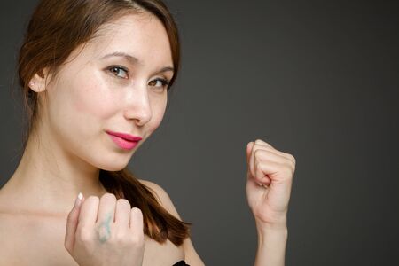 Model isolated cheerfulの写真素材