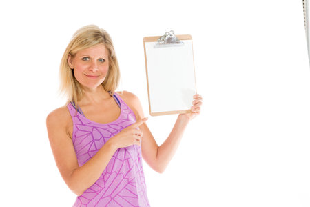 Model shot in studio on whiteの写真素材