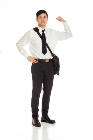Model strength arm curlの写真素材